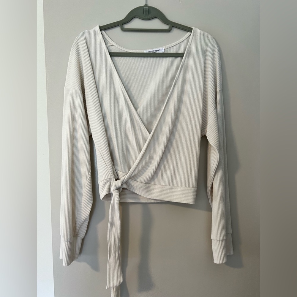 Project Social soft wrap sweater